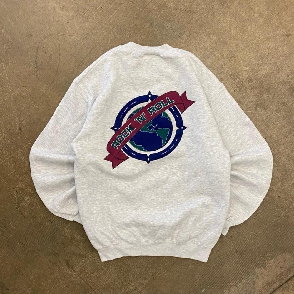 Vintage 90s Hard Rock Cafe Rock N Roll Sacramento California Crewneck Size M